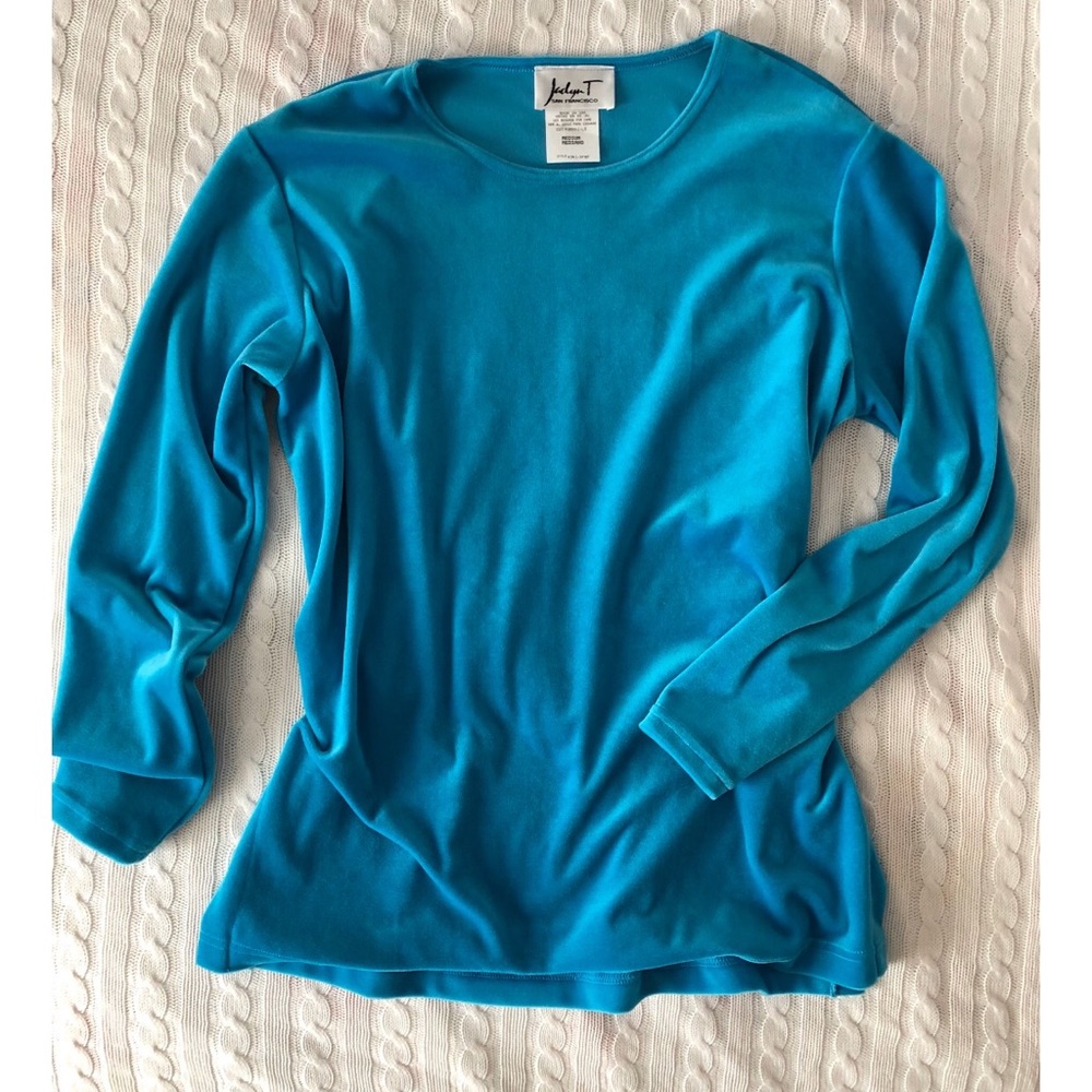 Vintage Velvet Icy Blue Long Sleeve Top